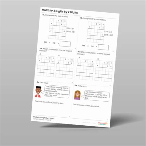 Year 5 Multiply 3 Digits by 2 Digits Lesson .